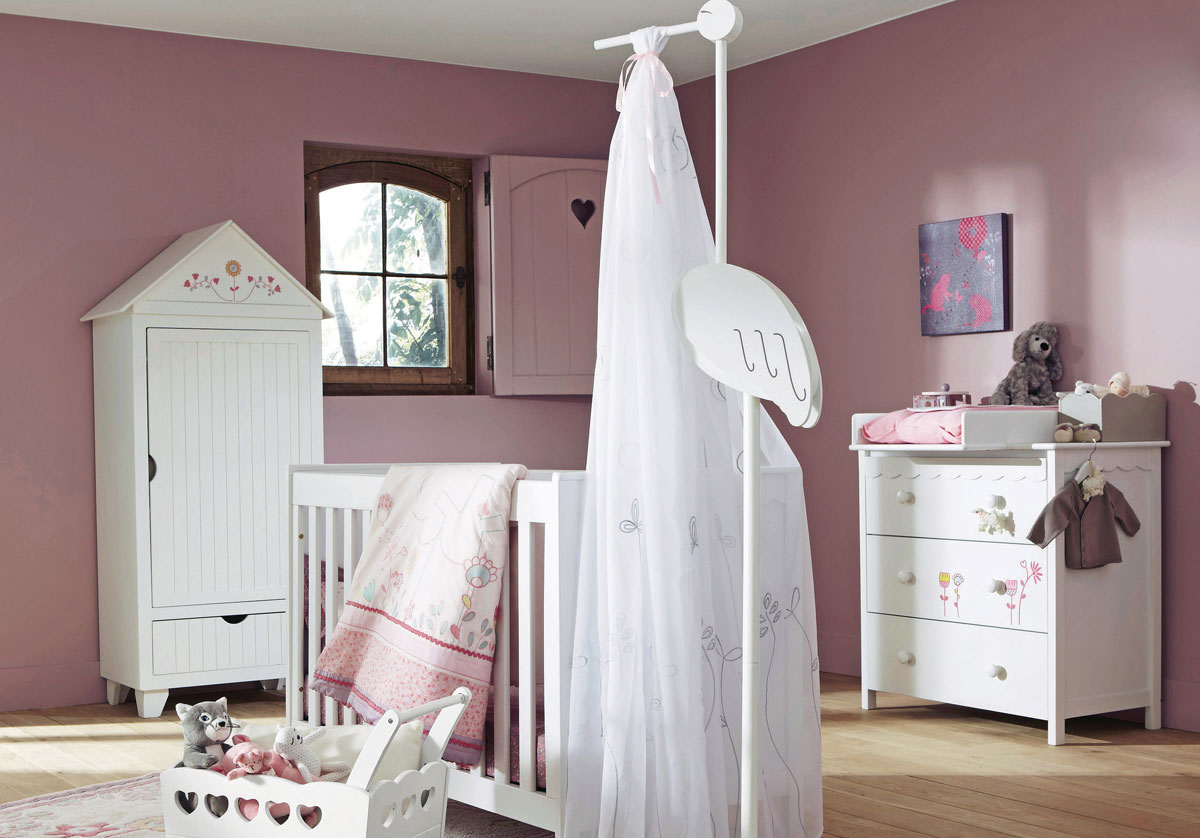 Cute Pink Baby Girl Nursery Room Design - Home Design Picture