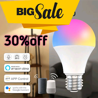 30% discount on 15W WiFi Smart Light Bulb Voice Control