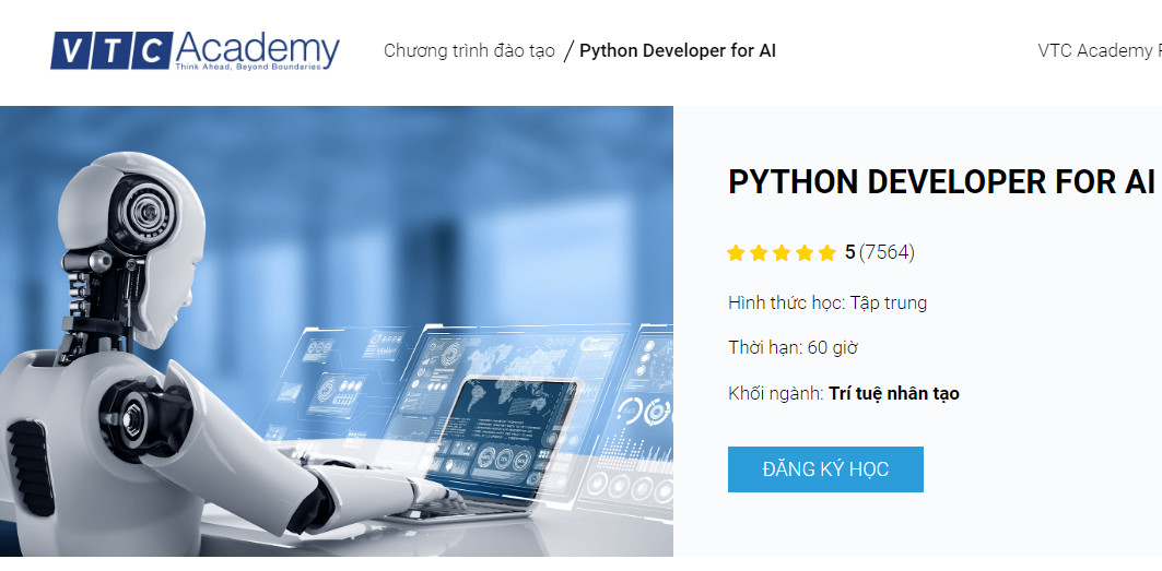 Chia Sẻ Khóa Học Python Developer For Al Của Vtc.edu.vn