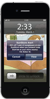 Push notification from a business on an iPhone