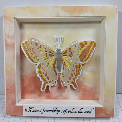 stampin up 2 big girls crafting butterfly brilliance brilliant wings calypso coral stamparatus box card frame card shadowbox template