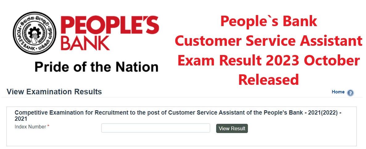 Customer Service Assistant Exam Result 2023 October Released