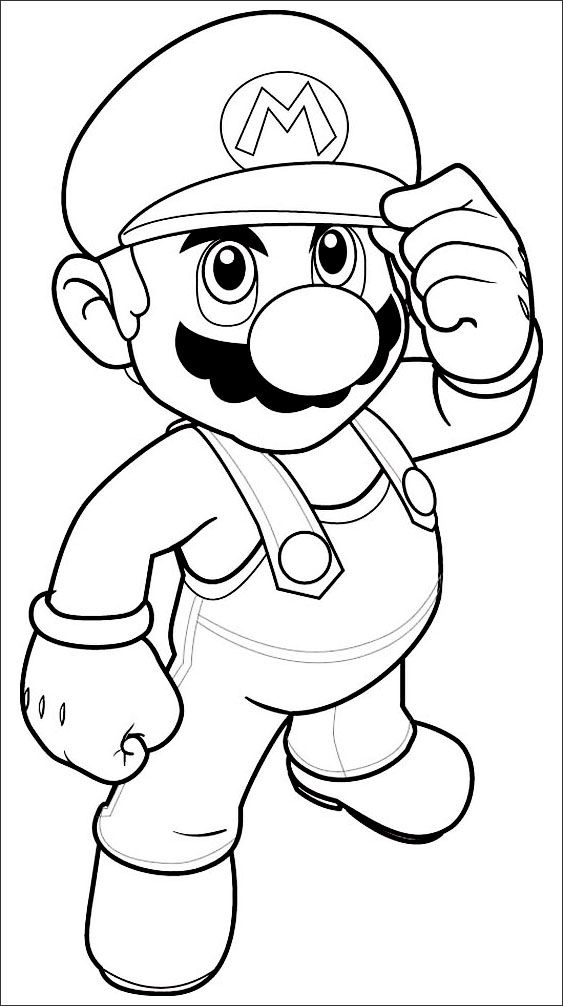 Printable Mario Coloring Pages Toad