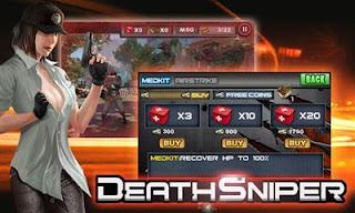 Screenshots of the Death Sniper for Android tablet, phone.