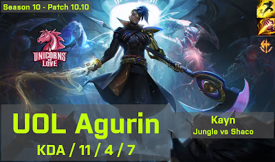 UOL Agurin Kayn JG vs Shaco - EUW 10.10