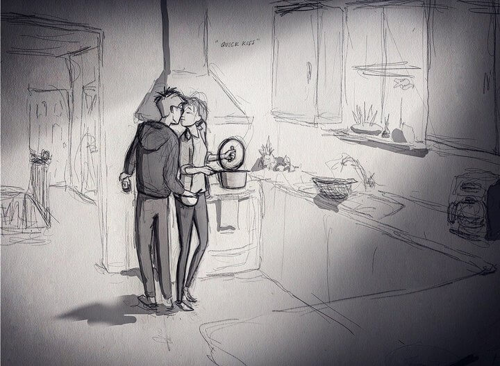 Artist Draws Emotional Illustrations Of His Life With His Wife And Children