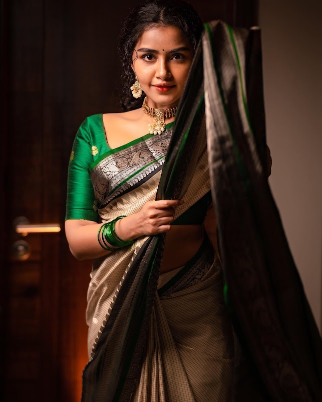 Hot Anupama Parameswaran Looks sexy in Saree 12