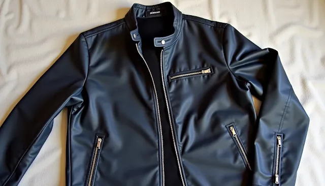 a black leather jacket
