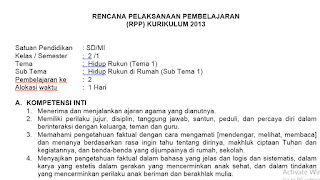  Perangkat yang dibutuhkan oleh guru kelas  RPP K13 Kelas 2 Semester 1 Revisi