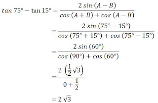 Contoh Soal Trigonometri Jumlah dan Selisih Dua Sudut