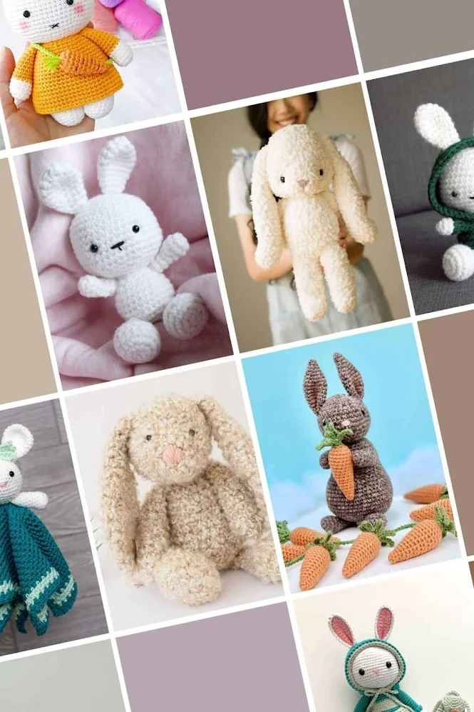 Crochet Bunny Pattern, Amigurumi Bunny Pattern