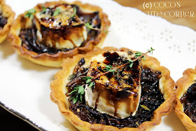 Caramelised Onion and Goat’s Cheese Tartlets with Balsamic Syrup