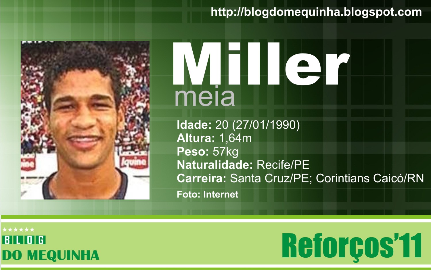 Miller é o primeiro atleta contratado para o Pernambucano 2011