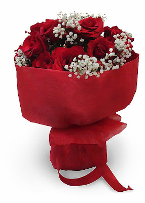 Jual Hand Bouquet Mawar Merah di Bandung