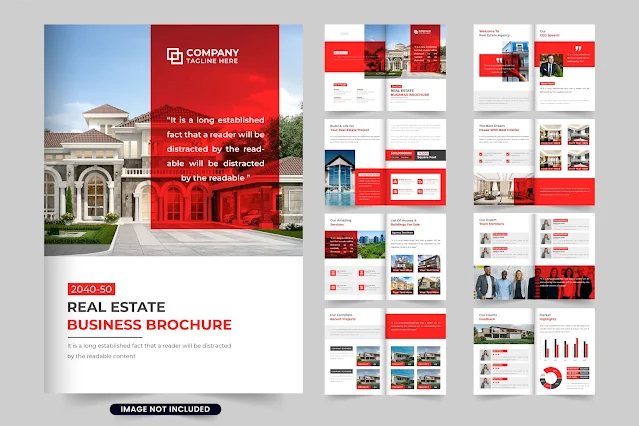 Home sale business magazine template free download