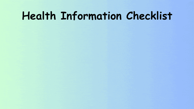 health information checklist: C for currency, R for relevancy, A for authority, A for accuracy and P for purpose