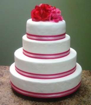  Wedding Cake With Ribbon