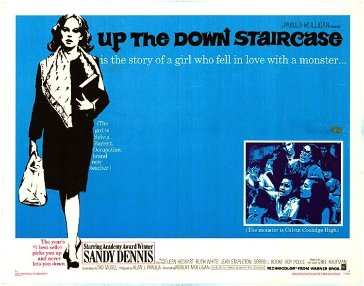 A Vintage Nerd, Old Hollywood Blog, Classic Film Blog, Up the Down Staircase, Sandy Dennis Movies, Vintage Blog