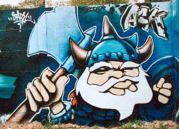 graffiti viking