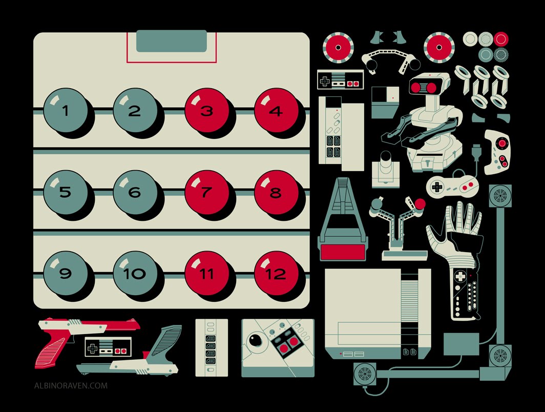 きょうりょくすんか 海外の人が描いた ファミコン周辺機器まとめイラスト あなたは全部言える