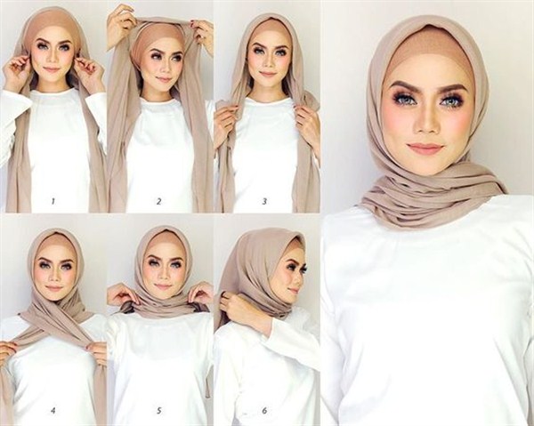 tutorial hijab segi empat simple buat sehari hari terbaru