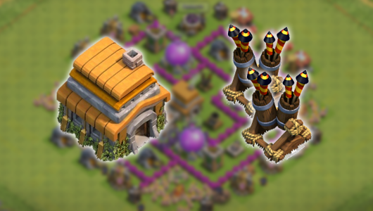 Update! Formasi Base Town Hall 6 dengan 2 Air Defense