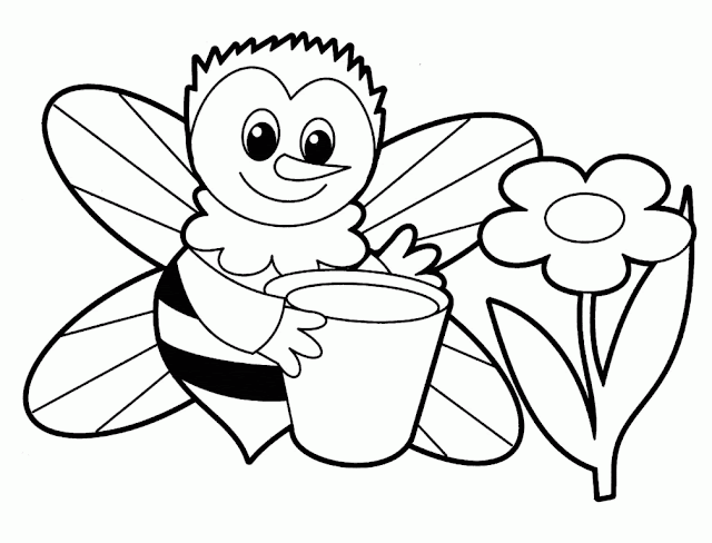 Bee Coloring Page - HD Printable Coloring Pages