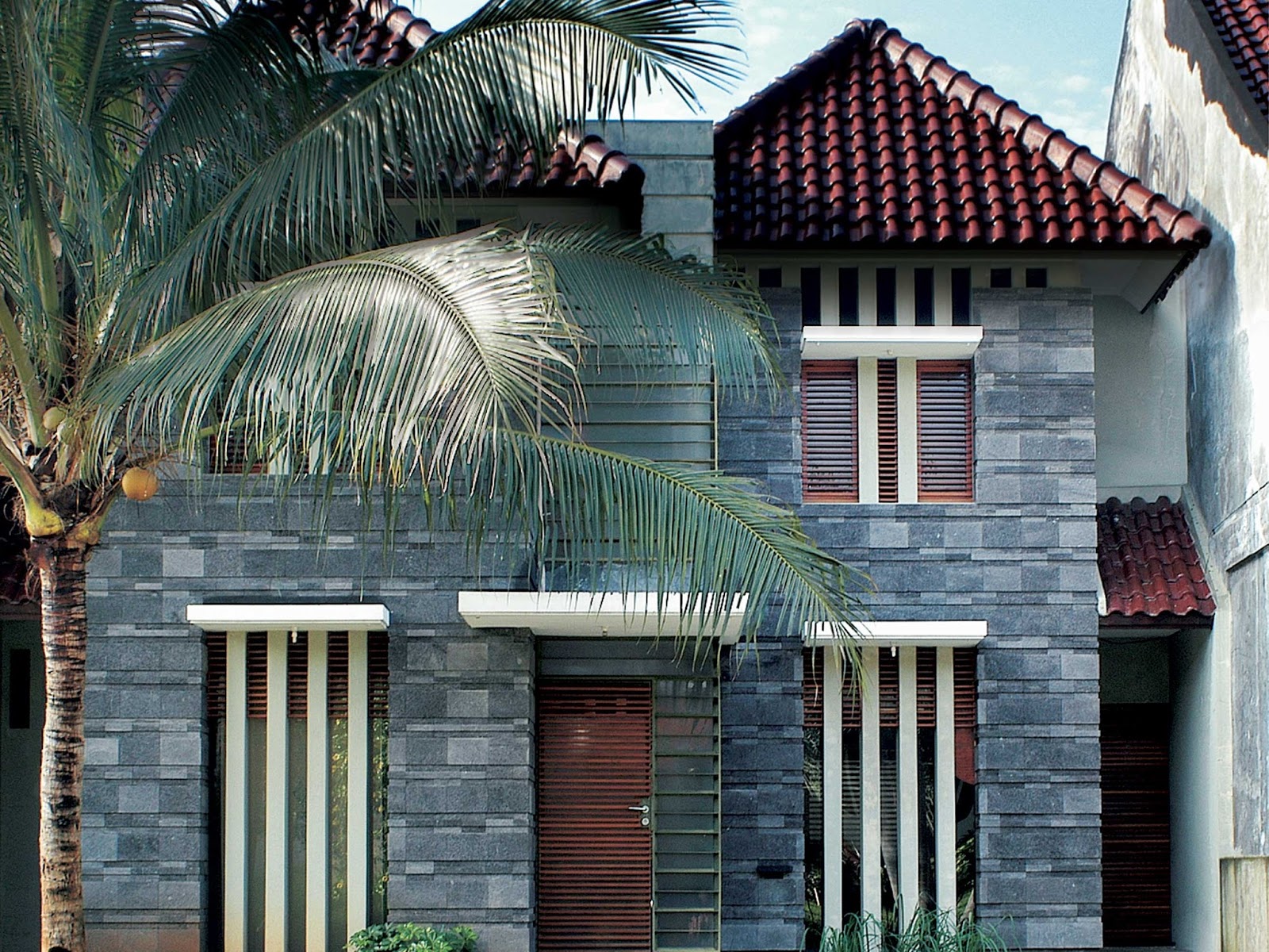 DESAIN RUMAH MINIMALIS DENGAN BATU ALAM CANTIK DAN ELEGAN ...