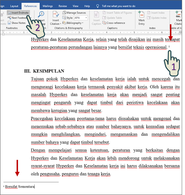 Membuat Endnotes