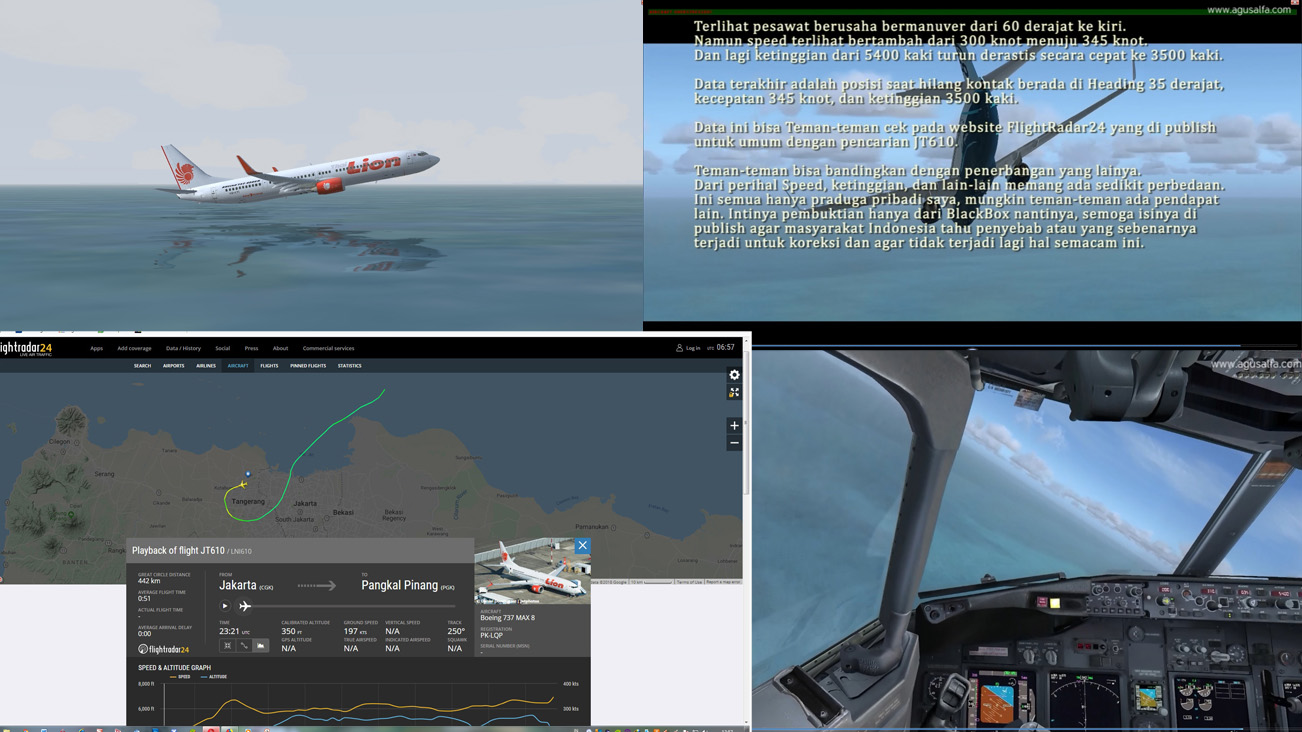 Video Simulasi Full 13 Menit Penerbangan Jt 610 Alvas Blog