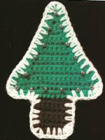 PATRON GRATIS APLIQUE ARBOL DE NAVIDAD DE CROCHET