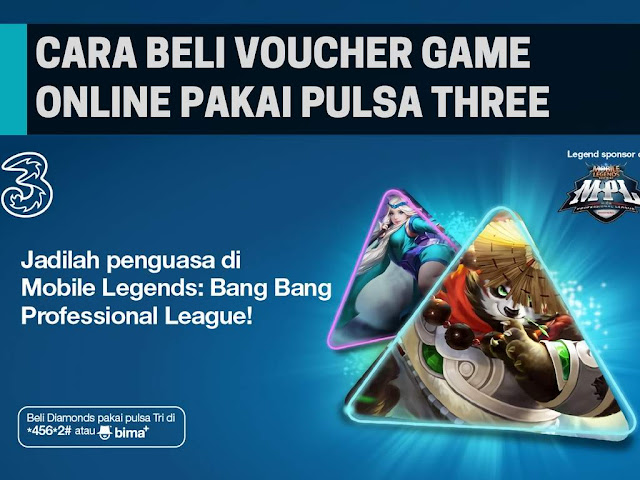 Cara Beli Voucher Game Menggunakan Pulsa Tri