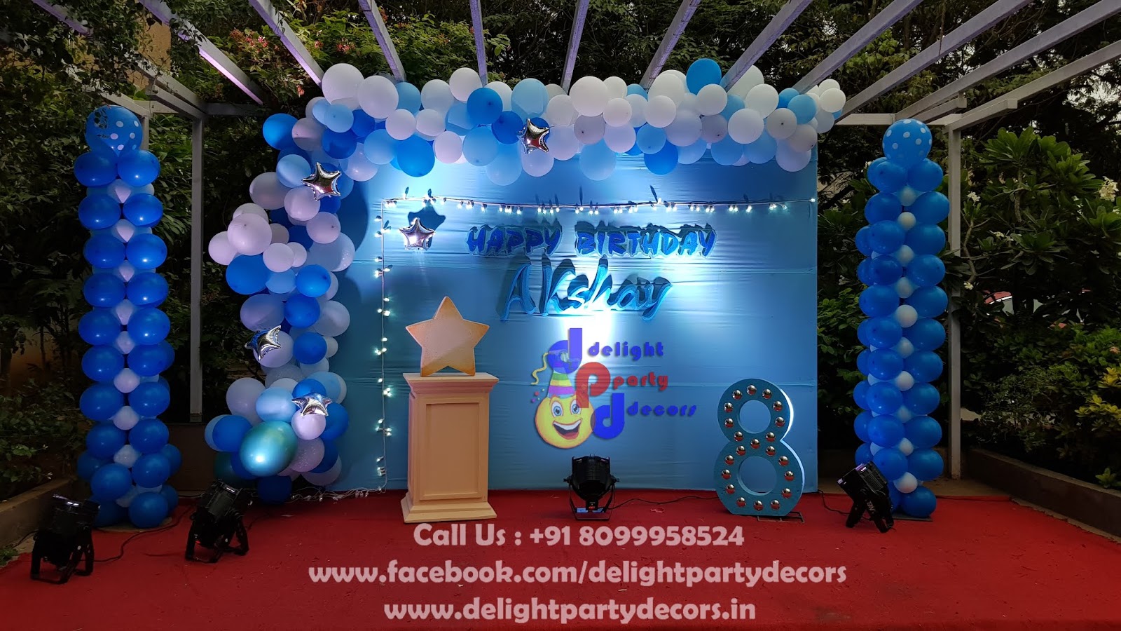 Delight Party  Decors 8 Years  Old  Boy Birthday  Party  