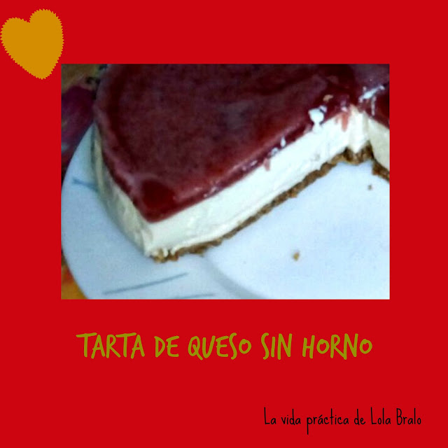 Tarta de queso con mermelada y queso realizada sin horno