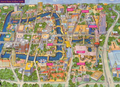 San Antonio River Walk Map