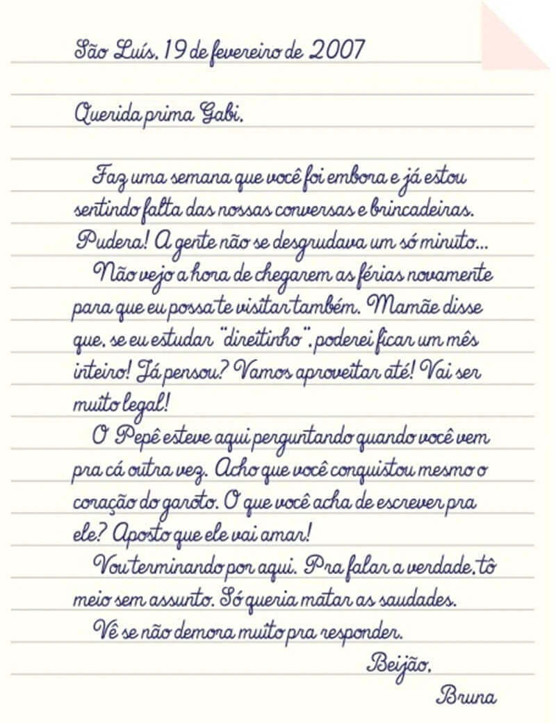 Produção de texto - carta