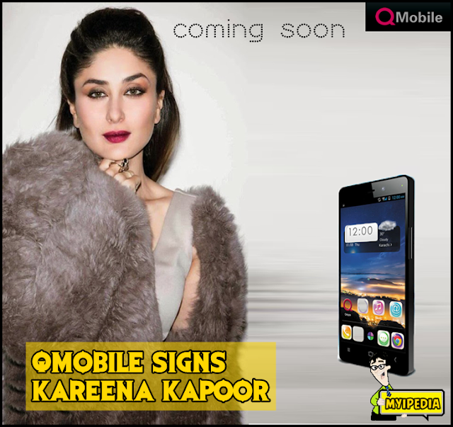 kareena kapoor brand ambassador of Qmobile pakistan 