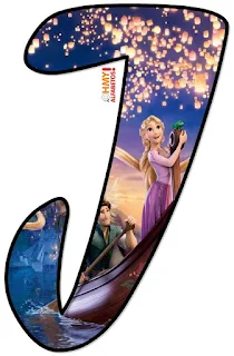 Abecedario de Flynn y Rapunzel en Barca. Flynn and Rapunzel Alphabet.
