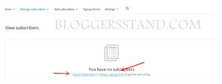import or add subscribers in mailchimp