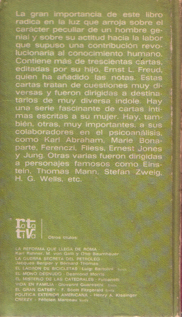 El Libro de Segunda Mano.: Sigmund Freud. Epistolario 