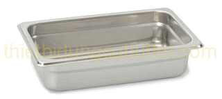 khay inox GN 1/4 sâu 100