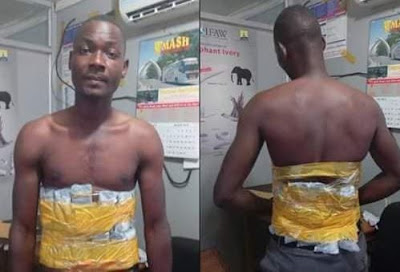 Petty thief caught with 15 mobile phones taped around his body