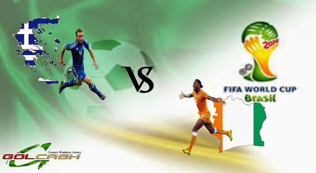  Prediksi Skor Yunani vs Pantai Gading 25 Juni 2014
