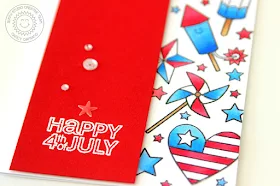 Sunny Studio Stamps: Stars & Stripes Patriotic Red, White, and Blue Card by Nancy Damiano