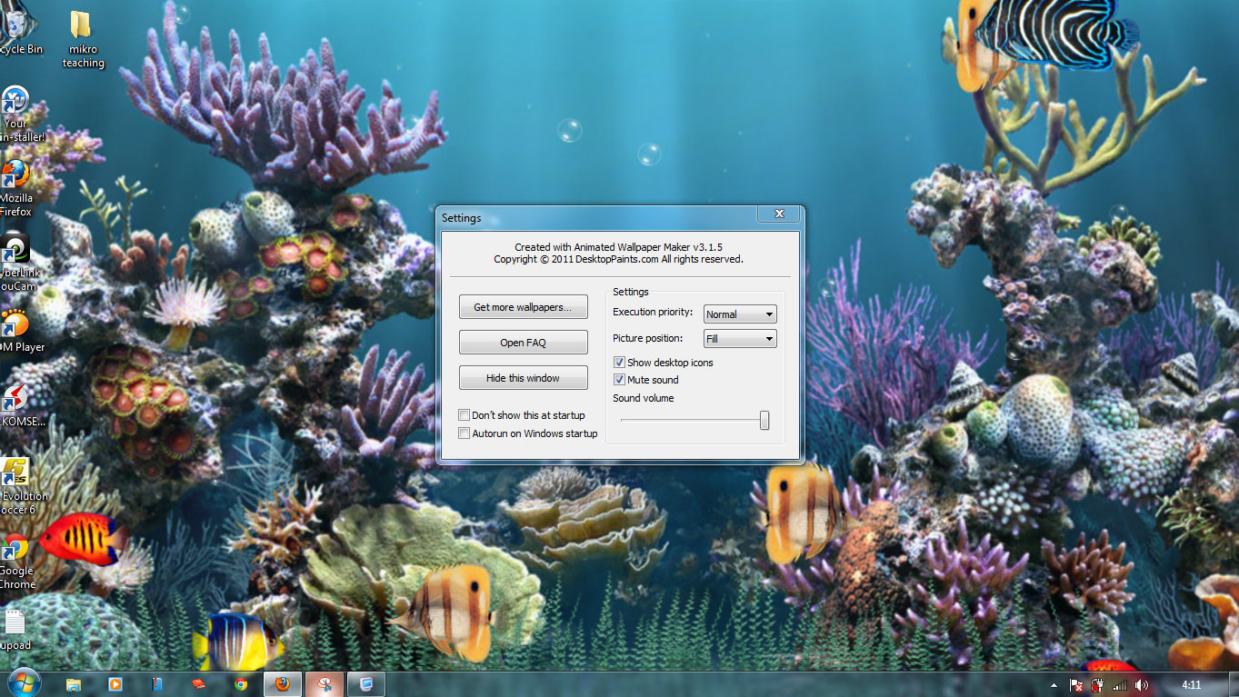 PULAU KAUNG SELALU BERSINAR Download Wallpaper Ikan Bergerak Di