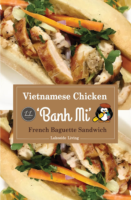 Vietnamese Chicken Banh Mi French Baguette Sandwich Recipe