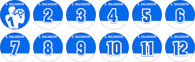 EL SALVADOR CHAMBURCY-CONCACAF  PLACAR PLACAR ESCUDO BOTÃO ARTE BOTÃO TIME BOTÃO PLACAR GULIVER
