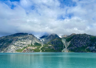 View from cruise ship of Glacier Bay Alaska