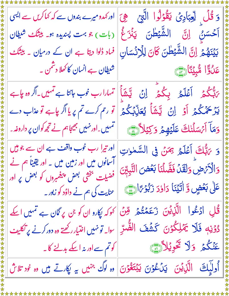 Quran,Surah Israel / Isra with Urdu Translation,Quran with Urdu Translation,