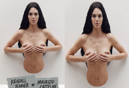 Kendall Jenner poses topless for bizarre photoshoot 